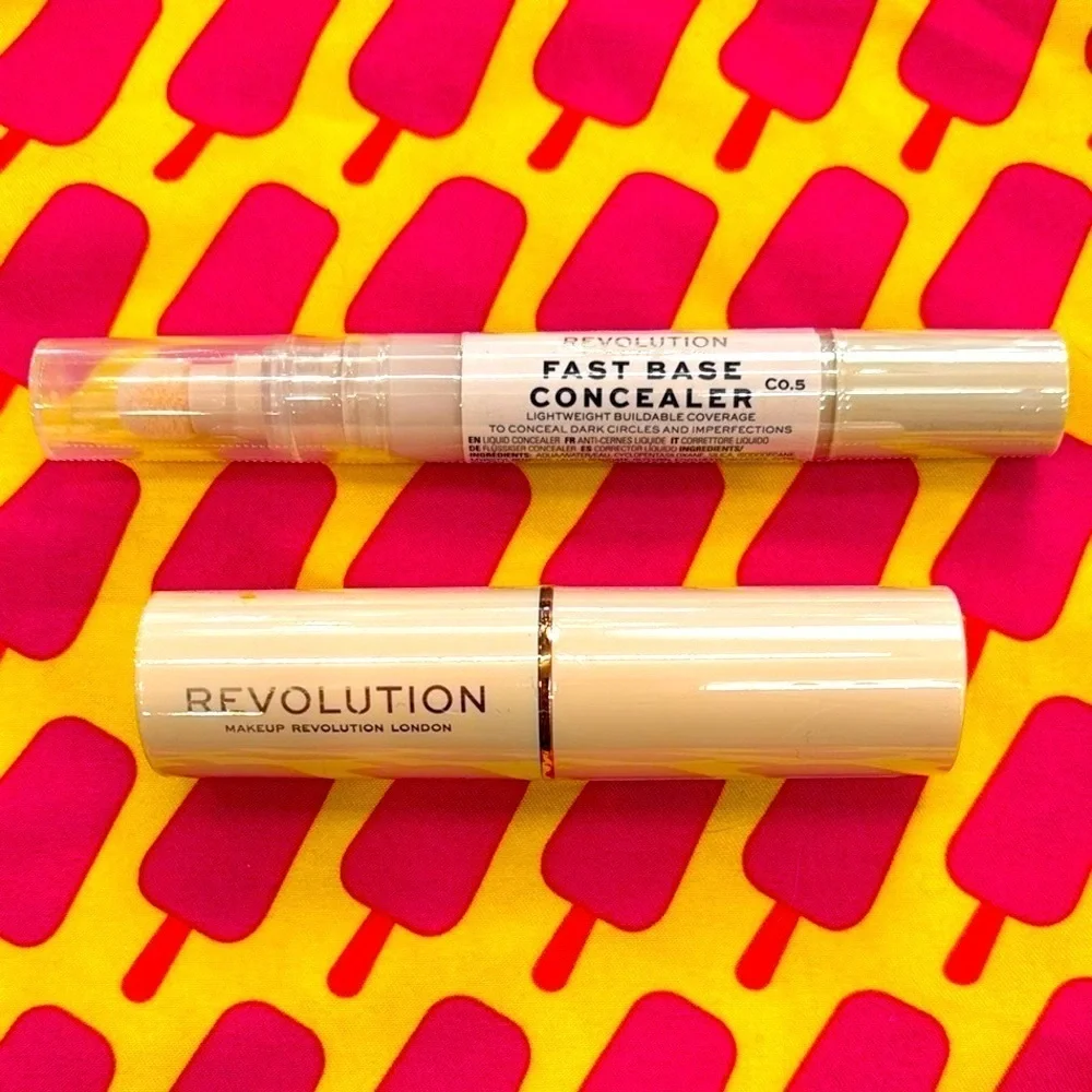 Brand New Revolution Fast Base Stick Foundation F7 & Undereye Concealer Pen C0.5